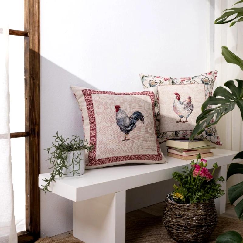 Teoran Διακοσμητική Μαξιλαροθήκη 45X45 Teoran Rooster (45x45)