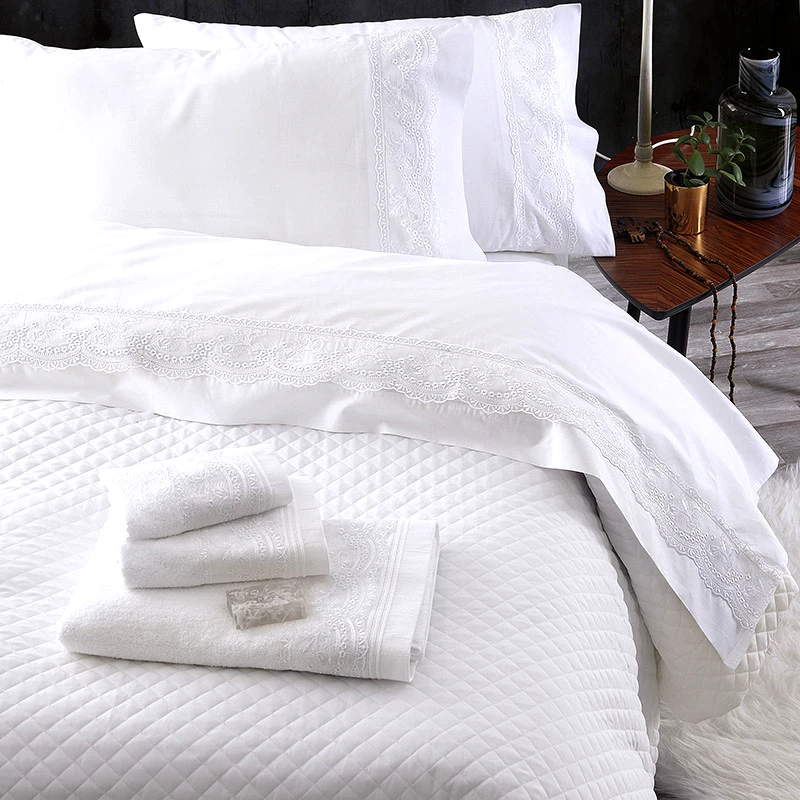 Rythmos Home Σεντόνια Υπέρδιπλα (Σετ) Rythmos Katherina Λευκο Χωρίς Λάστιχο