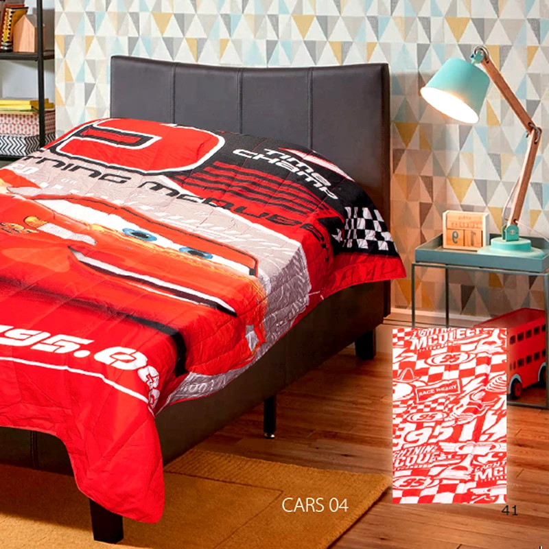 Dimcol Κουβερλί Μονό 160X250 Dimcol Disney Cars 04 Red (160x250)
