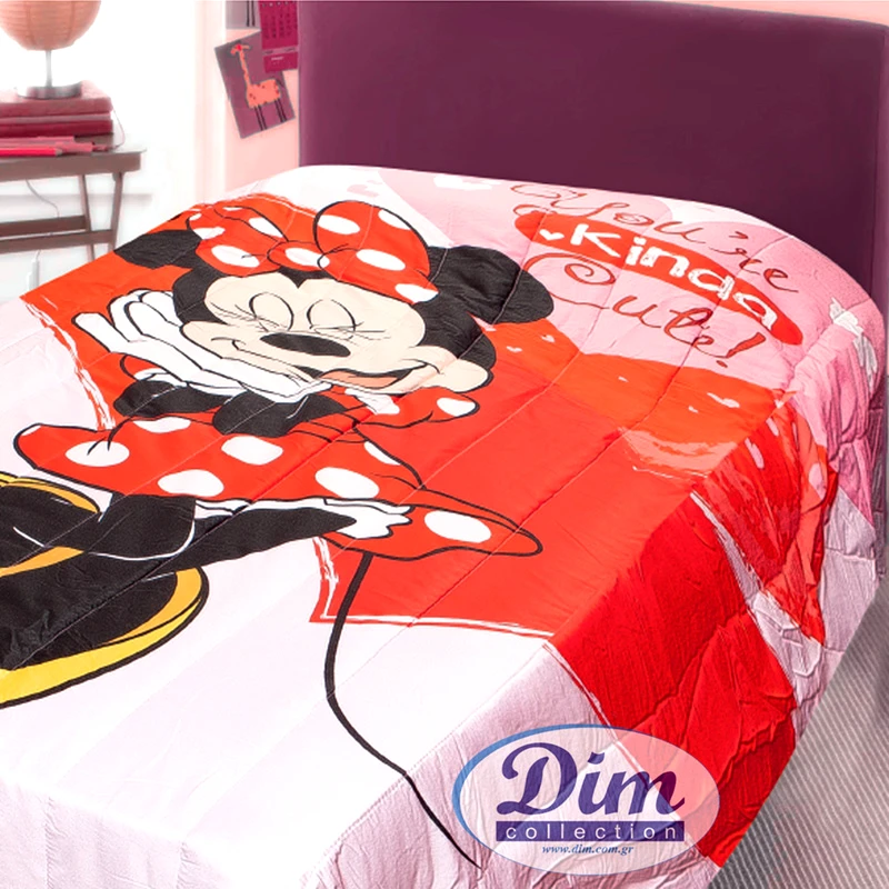 Dimcol Κουβερλί Μονό 160X250 Dimcol Disney Minnie 31 Ροζ (160x250)