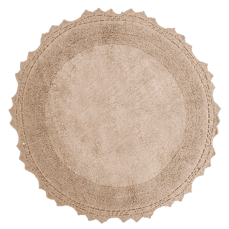 Anna Riska Πατάκι Μπάνιου Φ60 Anna Riska Lace Λινό (Φ60)