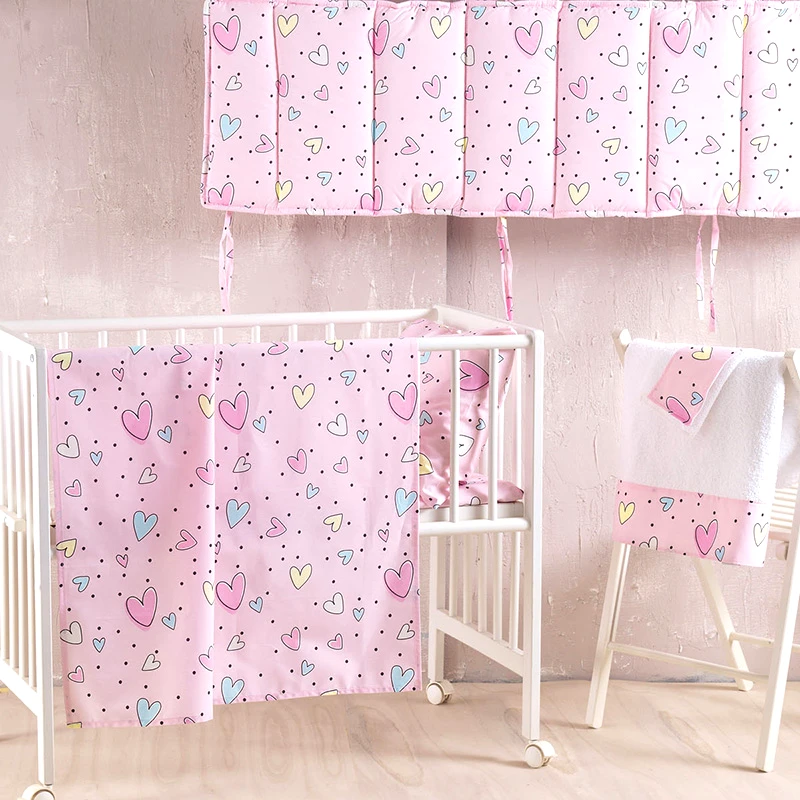 Rythmos Home Σεντόνι Μεμονωμένο Λίκνου 80X110 Rythmos Pop Hearts Χωρίς Λάστιχο (80x110)