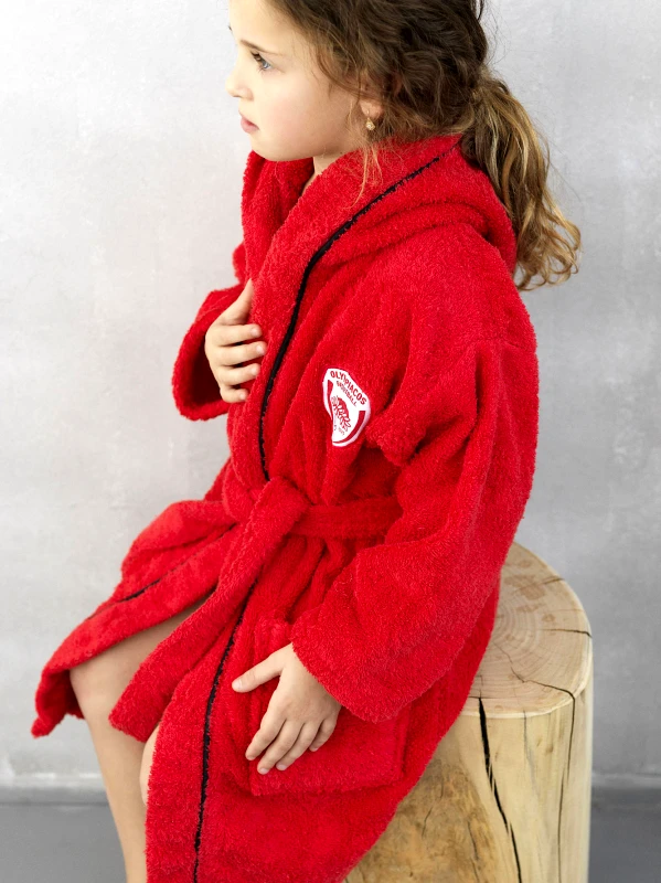 Palamaiki Παιδικό μπουρνούζι 100% βαμβάκι olympiacos Palamaiki BC 1925 YOUNG -ΟΣΦΠ-Ολυμπιακός