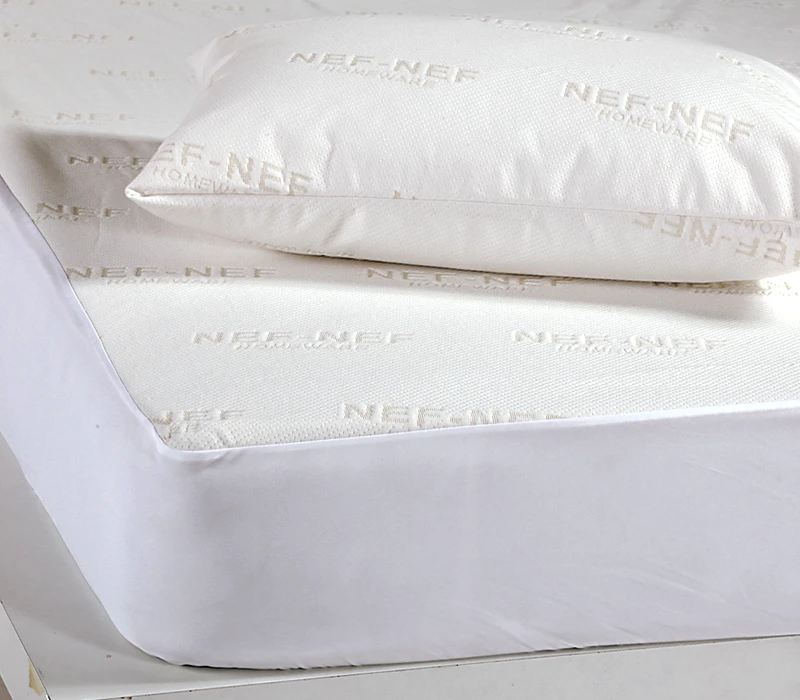 Nef - Nef Αδιάβροχο Επίστρωμα Μονό 100x200+30 Nef Nef White Linen Ζακαρ/Pu Λευκό (100x200+30)