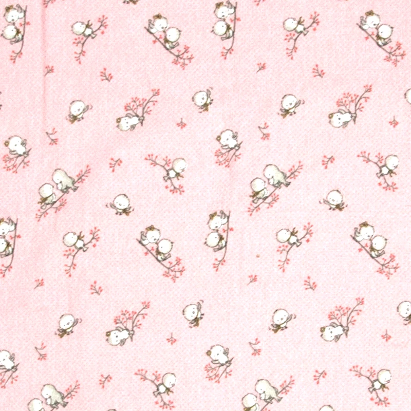 Dimcol Πάνα Φανελένια 80X80 Dimcol Birds 15 Ροζ (80x80)