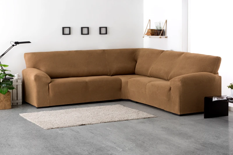 Αίθριο Ελαστικά Καλύμματα Γωνιακού Καναπέ Ισομερή Bielastic Alaska-Μπεζ