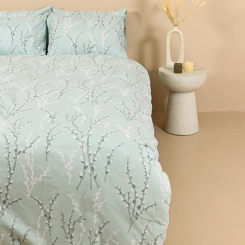 Sunshine Σεντόνια King Size (Σετ) 260X270 Sunshine Cotton Feelings 2054 Aqua Χωρίς Λάστιχο (260x270)