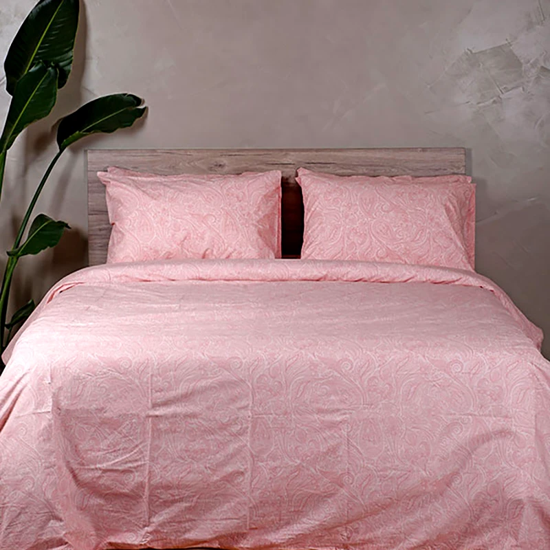 Sunshine Σεντόνια Διπλά (Σετ) 150X205+30 Sunshine Cotton Feelings 2040 Pink Με Λάστιχο (150x205+30)