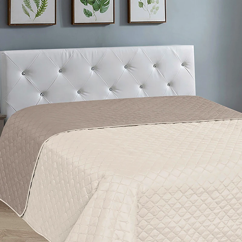 Αίθριο (Min 2 Τμχ) Κουβερλί Υπέρδιπλο 220X240 Aithrio Fiber Ecru/Beige