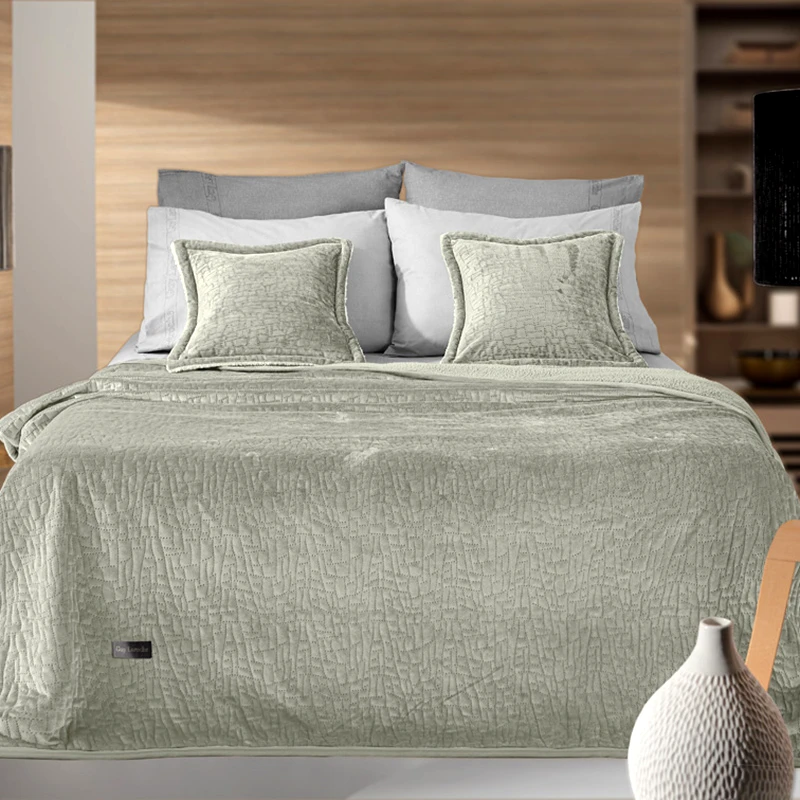 Guy Laroche Κουβερτόριο Ημίδιπλο (Σετ) 180X220 Guy Laroche Bolzano Khaki (180x220)