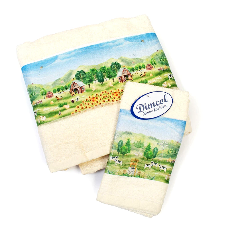 Dimcol Βρεφικές Πετσέτες (Σετ 2 Τμχ) Dimcol Farm 341