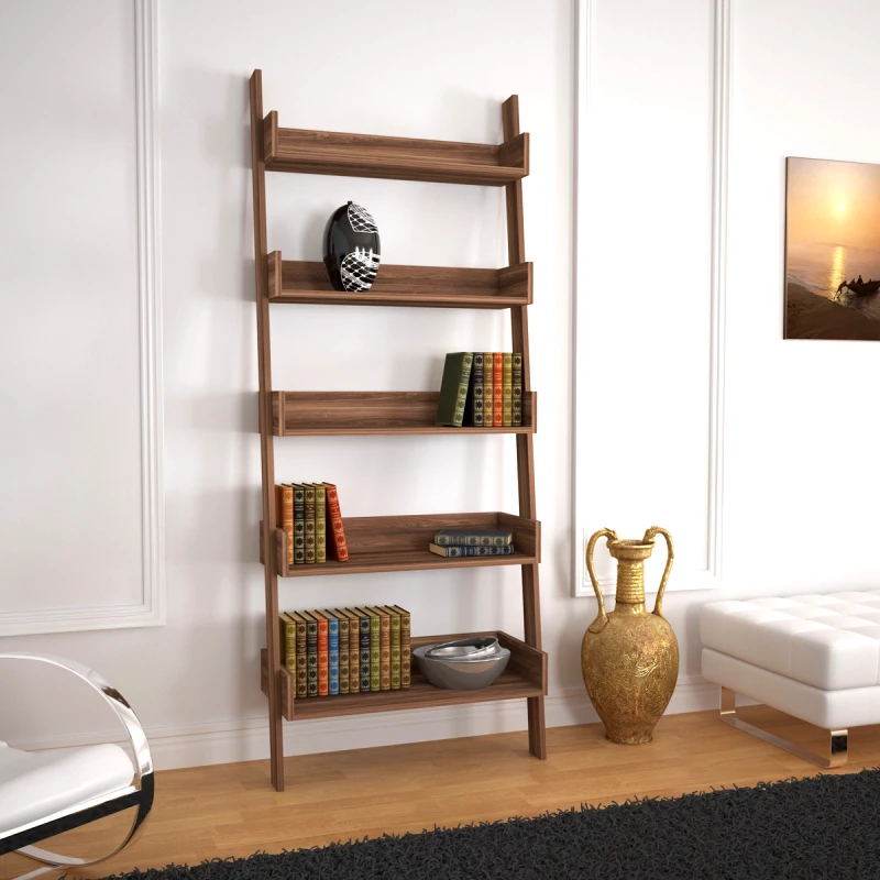 Αίθριο Βιβλιοθήκη Only - Walnut 801Cmy3607 (80x195x32)