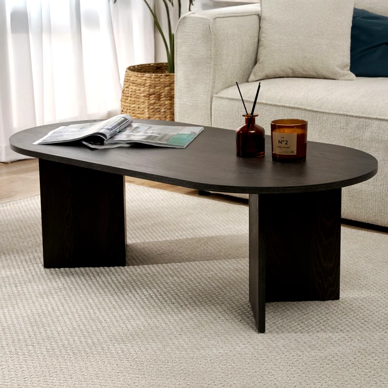 Αίθριο Τραπέζι Σαλονιού Sable - Lumiere Black 668Nrd1118 (119x40x60)