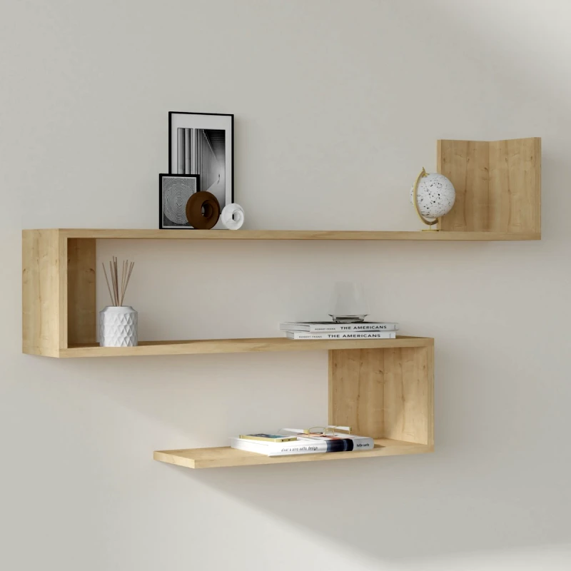 Αίθριο Ράφι Τοίχου Penne - Sapphire Oak 495Sse1147 (120x71x20)