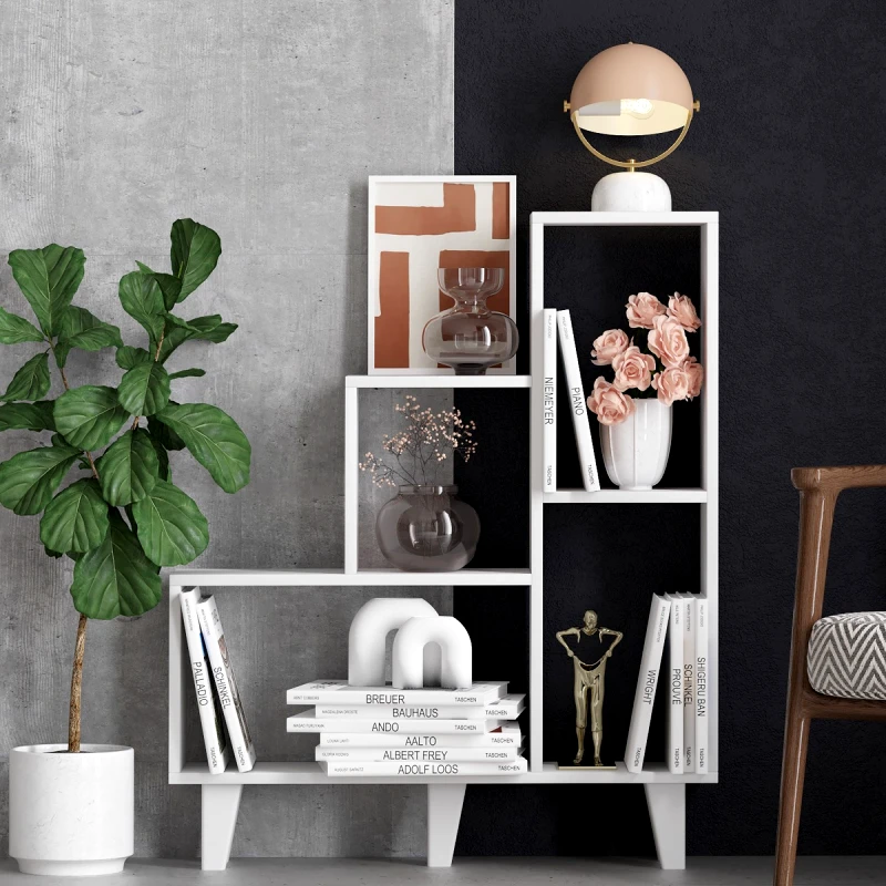 Αίθριο Βιβλιοθήκη Nisa - White 746Jug3606 (88x106x20)