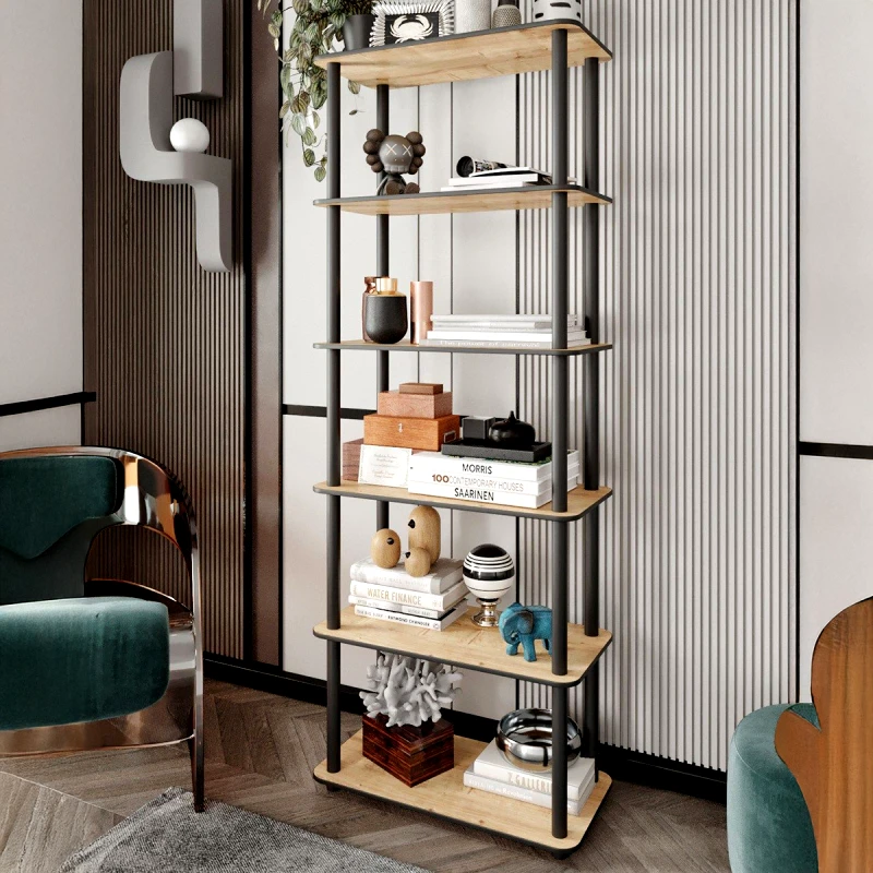 Αίθριο Βιβλιοθήκη Bookcase 6 Rect - Oak 282Ptr1112 (60x173x30)