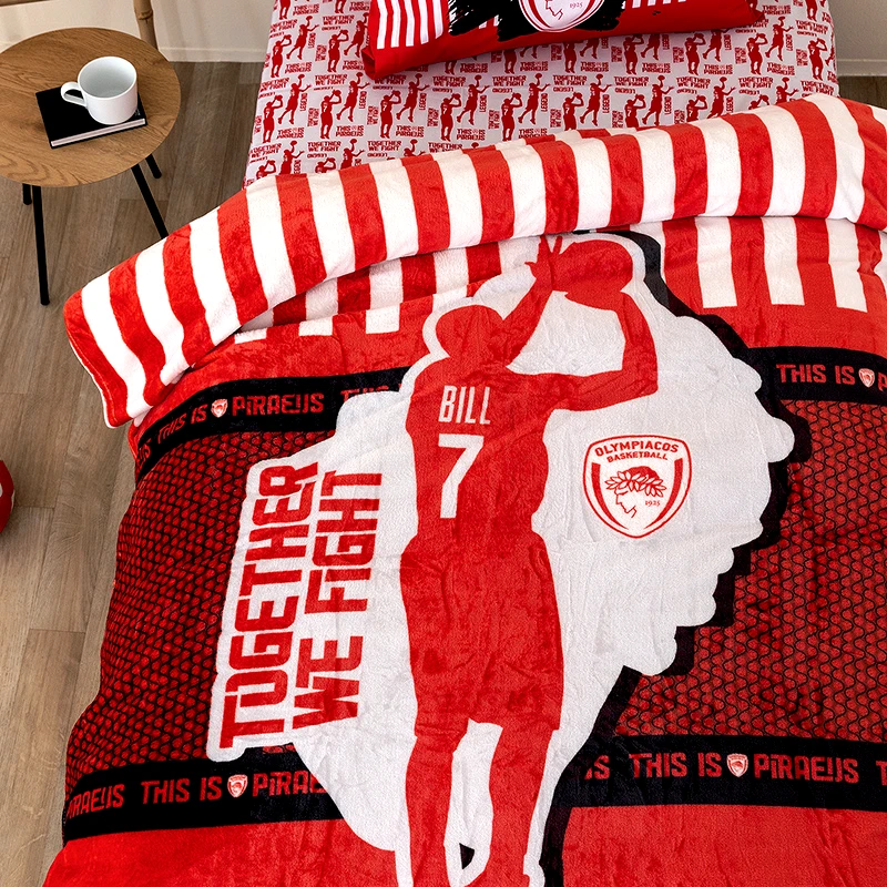 Palamaiki Κουβέρτα Fleece Μονή 160X220 Palamaiki Olympiacos Dg (160x220)