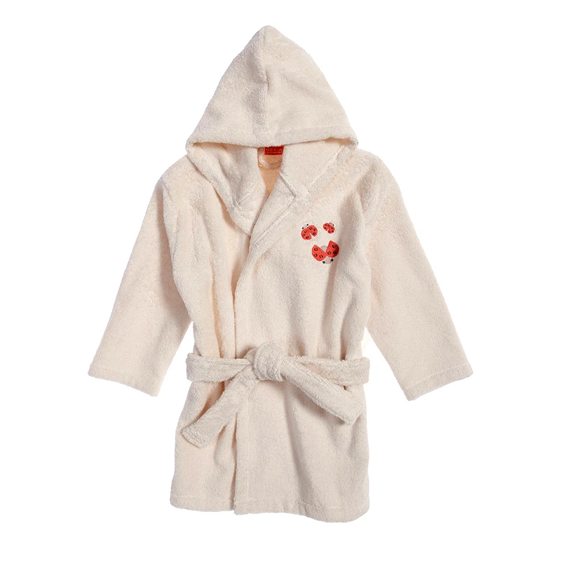 Nef - Nef Μπουρνούζι Με Κουκούλα Nef Nef Lady Bug Ecru