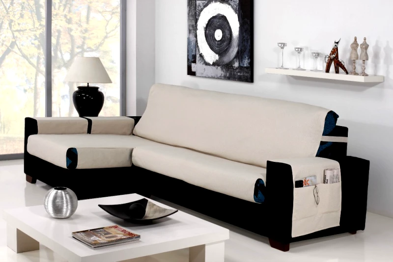 Αίθριο Καλύμματα καναπέ Γωνία Universal Banes-Δεξια 235cm-Ιβουάρ