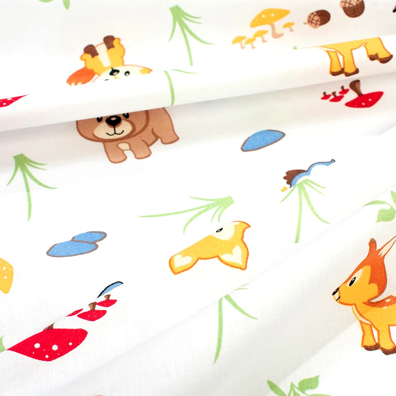 Dimcol Σεντόνι Μεμονωμένο Λίκνου 80X110 Dimcol Forest Animals 570 Χωρίς Λάστιχο (80x110)
