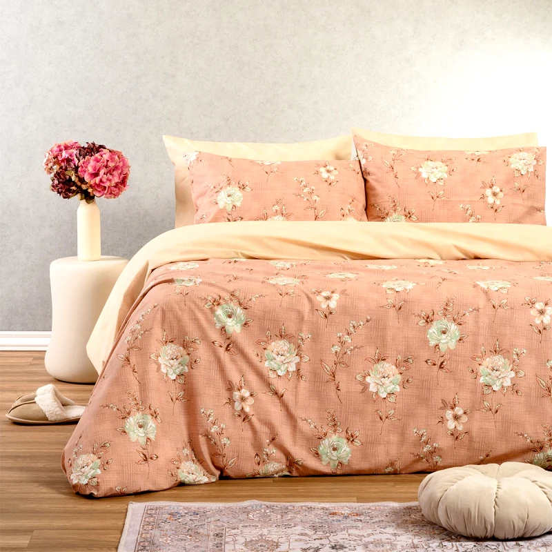 Melinen Σεντόνια Διπλά (Σετ) 205X270 Melinen Casual Gianna Rose Χωρίς Λάστιχο (205x270)
