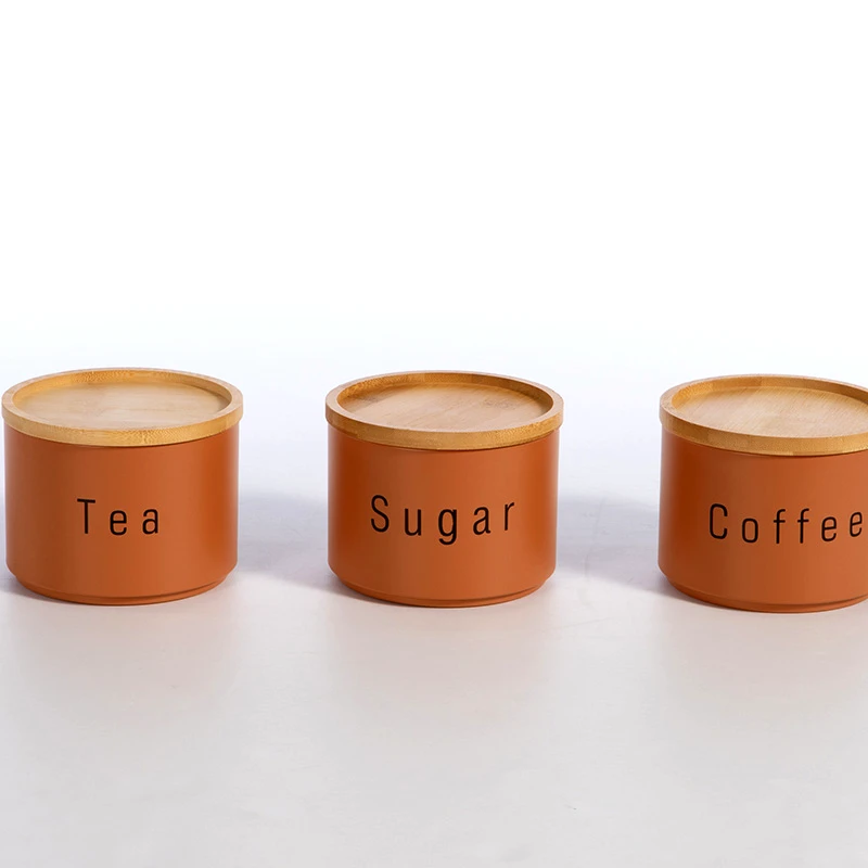 Nef - Nef Δοχείο Αποηθηκευσης Σετ 3 Τμχ 12X12X8,8 Nef Nef Coffee-Tea-Sugar Terra