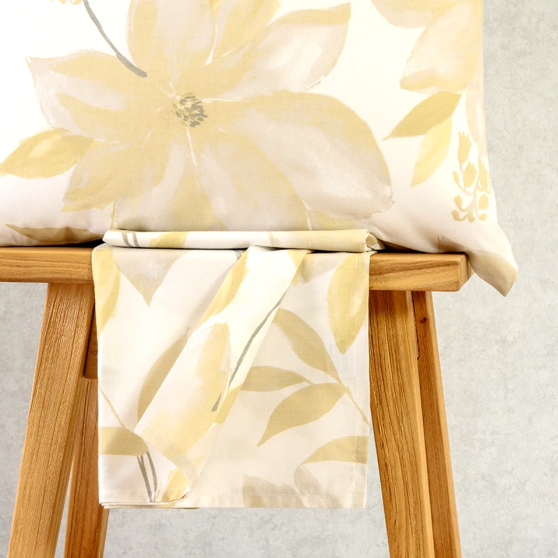 Melinen Σεντόνι Ημίδιπλο (Σετ 2 Τμχ) 120X200+32 Melinen Casual Giulia Ochre Με Λάστιχο (120x200+32)