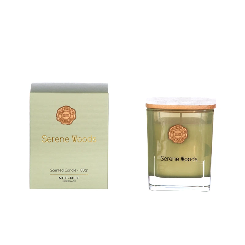 Nef - Nef Αρωματικό Κερί Serene Wood 180Gr Nef-Nef Homeware Green
