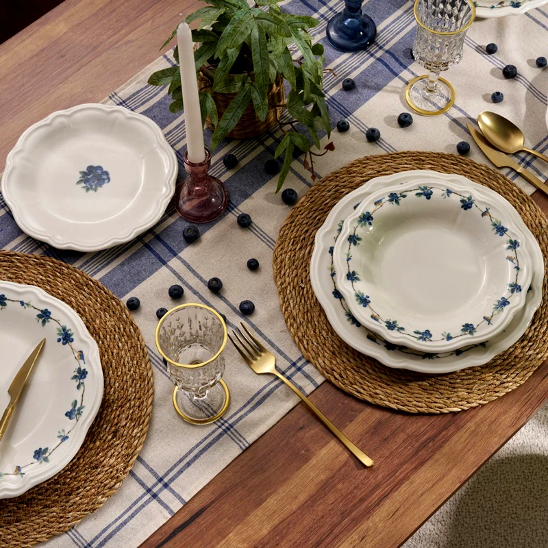Αίθριο Σετ Δείπνου (24 Τεμ.) Blueberry 520Zno1101 (26x26x2)