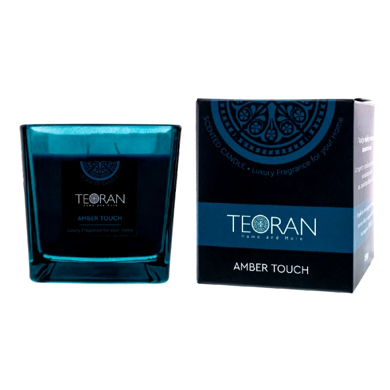 Teoran Αρωματικο κερί Teoran Amber Touch τετράγωνο 410 γρ