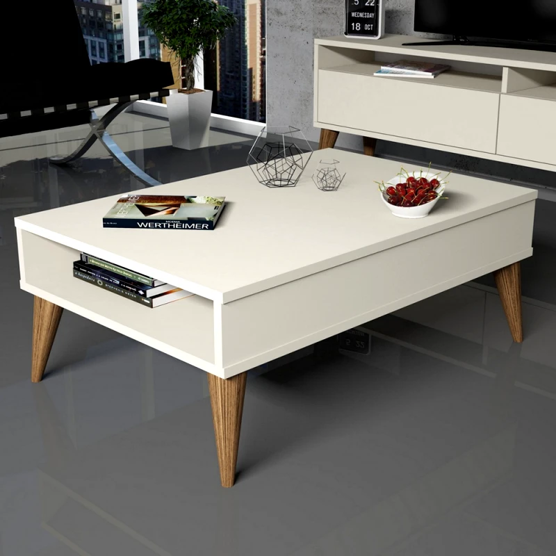 Αίθριο Τραπεζάκι Σαλονιού Best - Cream 845Hct2873 90x34,6x60 cm
