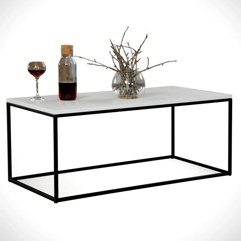 Αίθριο Τραπεζάκι Σαλονιού Cosco - White 801Cmy2857 95x43x55 cm