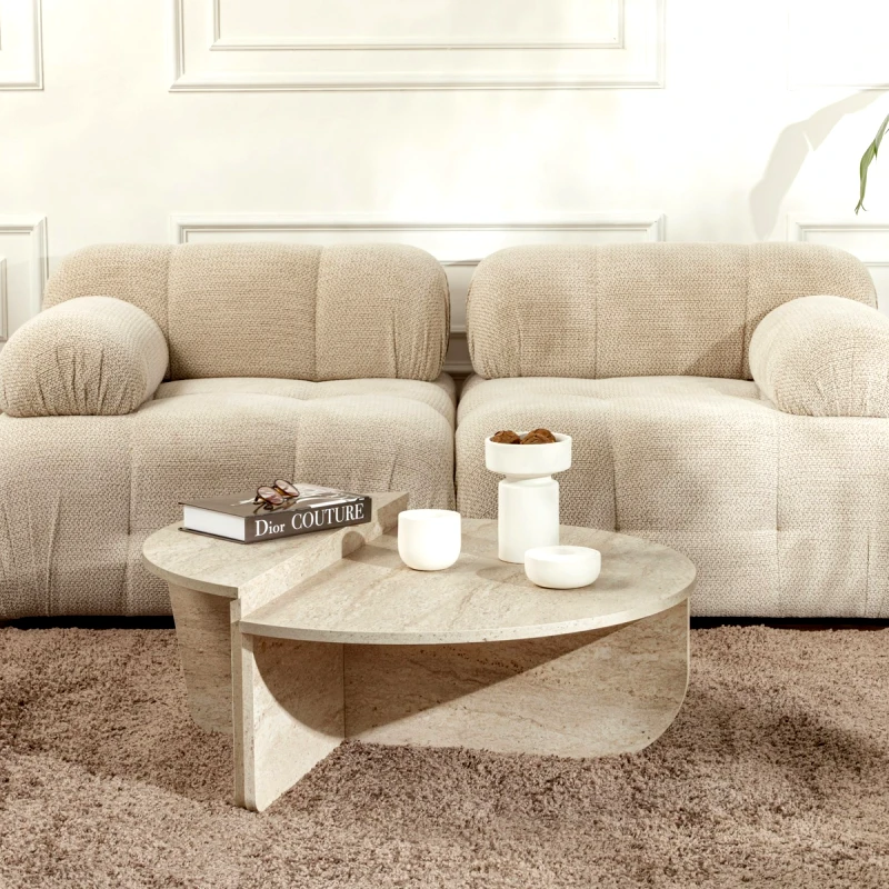 Αίθριο Τραπέζι Σαλονιού Orion - Travertine 241Nrd1101 (90x30x60)