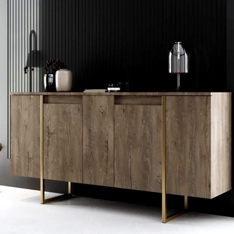 Αίθριο Κονσόλα Luxe - Walnut, Gold 618Bly1180 (160x80x35)