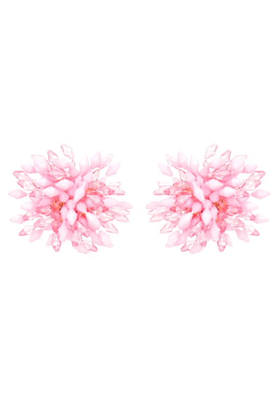 PerfectDress.gr boho χειροποίητα σκουλαρίκια Coral ροζ