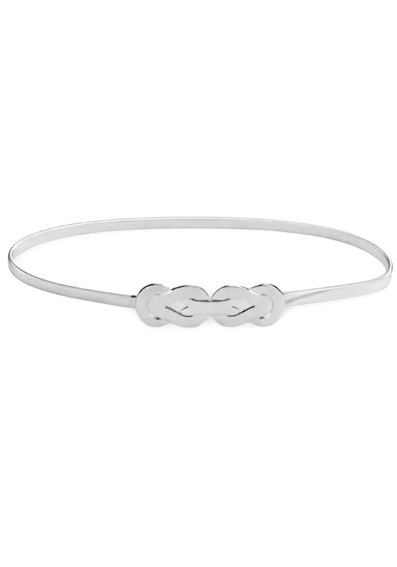 PerfectDress.gr chic ελαστική μεταλλική ζώνη Gordian flat ασημί