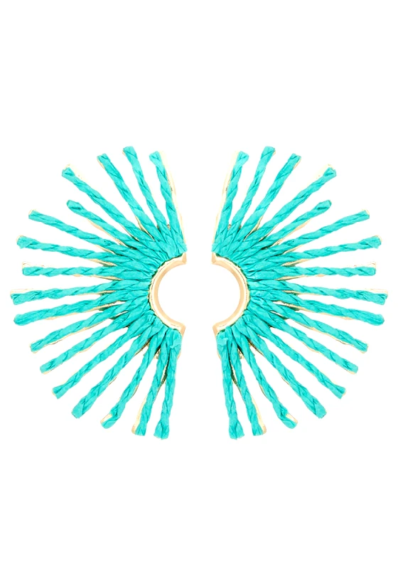 PerfectDress.gr boho σκουλαρίκια Sun τιρκουάζ