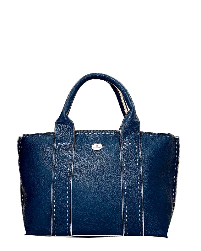 Bag to Bag τσάντα χειρός τεχνόδερμα Stitch μπλε