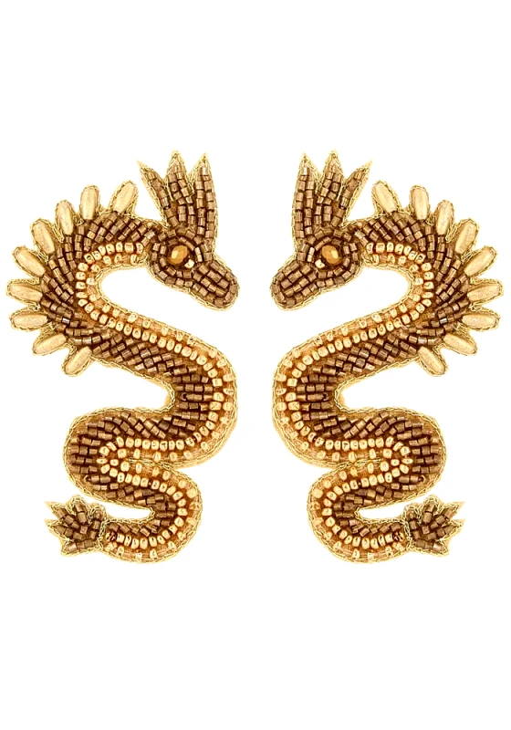 PerfectDress.gr boho σκουλαρίκια Dragons gold
