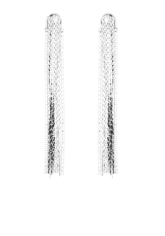 PerfectDress.gr μεταλλικά σκουλαρίκια από ασημί αλυσίδες