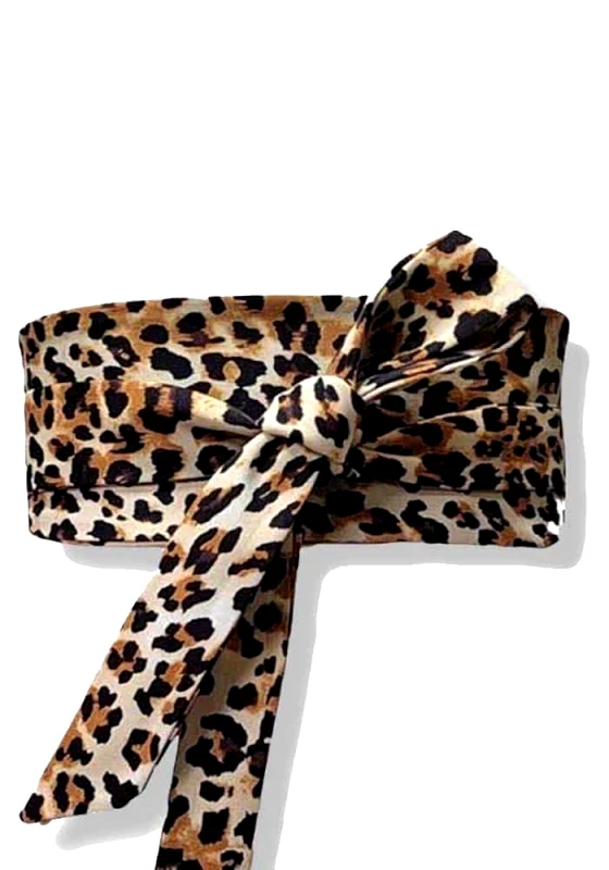 PerfectDress.gr japanese υφασμάτινη ζώνη Obi leopard