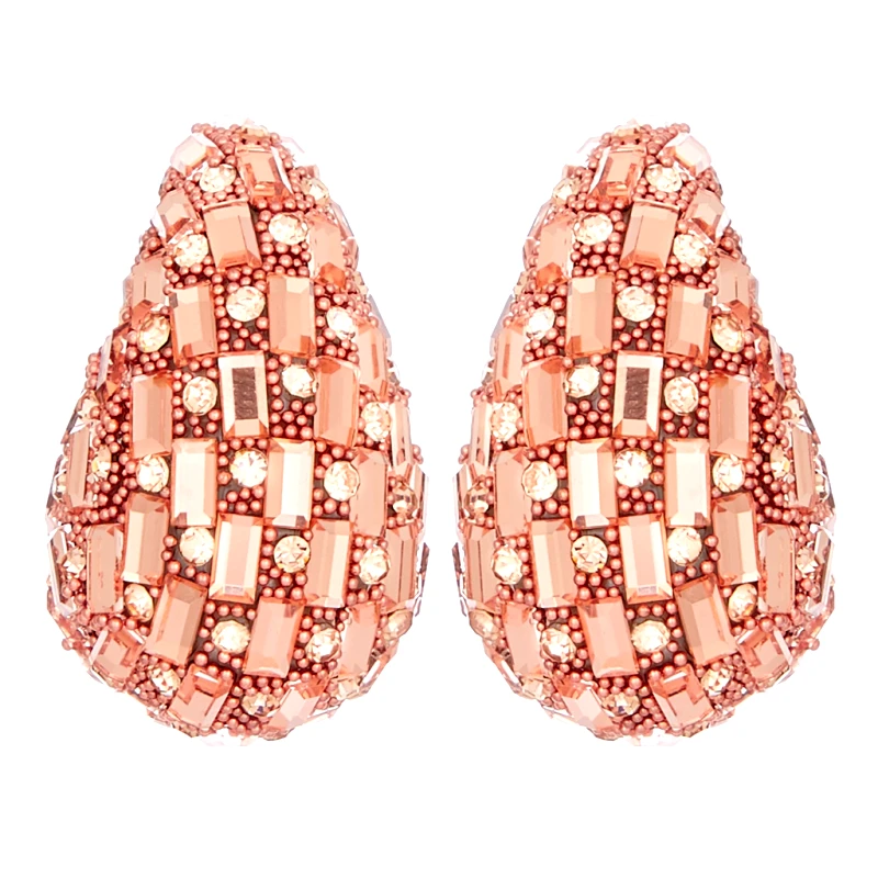 PerfectDress.gr σκουλαρίκια Glam Stagona στρας rose gold