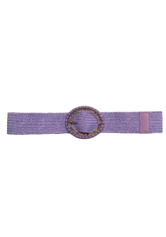 PerfectDress.gr boho ψάθινη ζώνη Panama purple