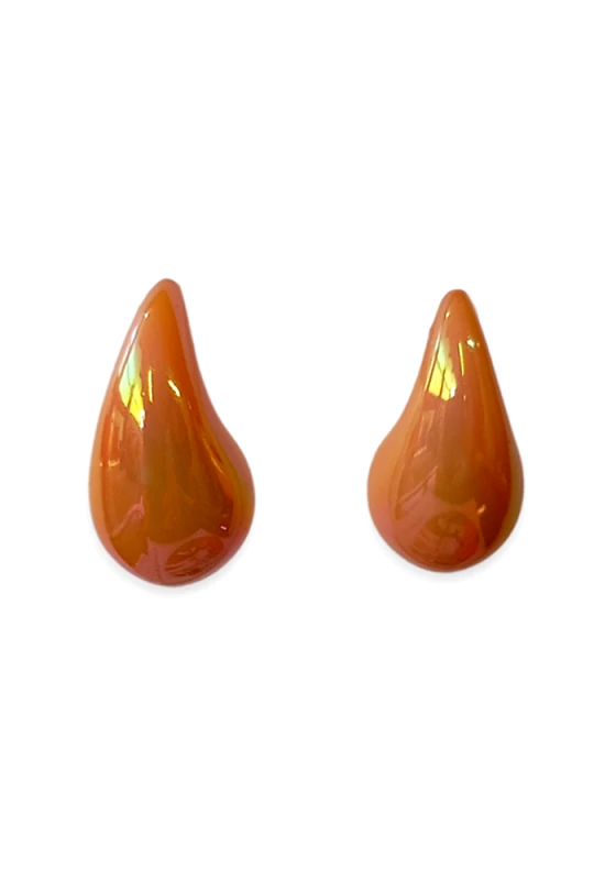 PerfectDress.gr σκουλαρίκια coloured Drops πορτοκαλί