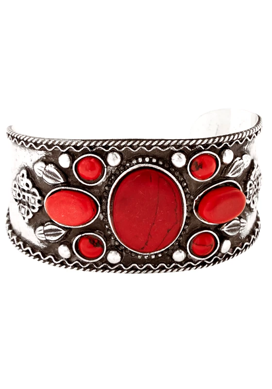PerfectDress.gr ethnic boho μεταλλικό βραχιόλι Beliz red