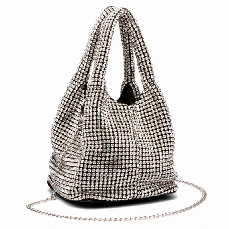 PerfectDress.gr ultimate strass τσαντάκι Seymour silver