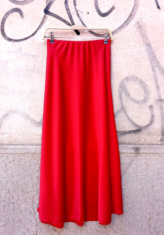PerfectDress.gr maxi σατέν φούστα Evelyn κόκκινο