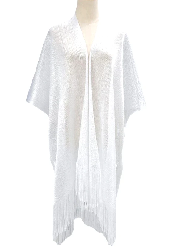 PerfectDress.gr glam lurex white kimono