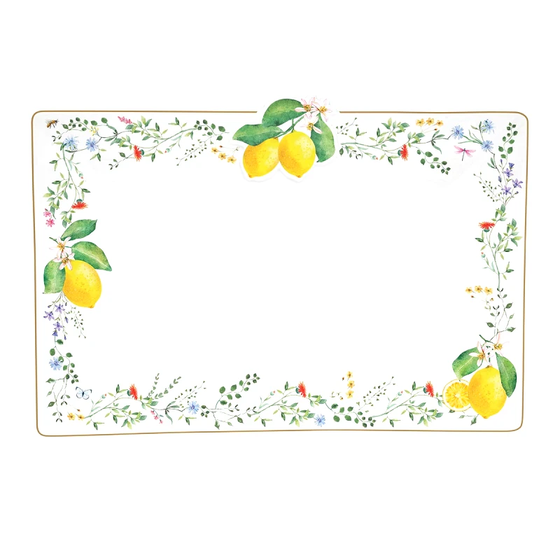 R2S R2S Πιατέλα Πορσελάνης Fleurs Citrons 23cm 36Χ24cm