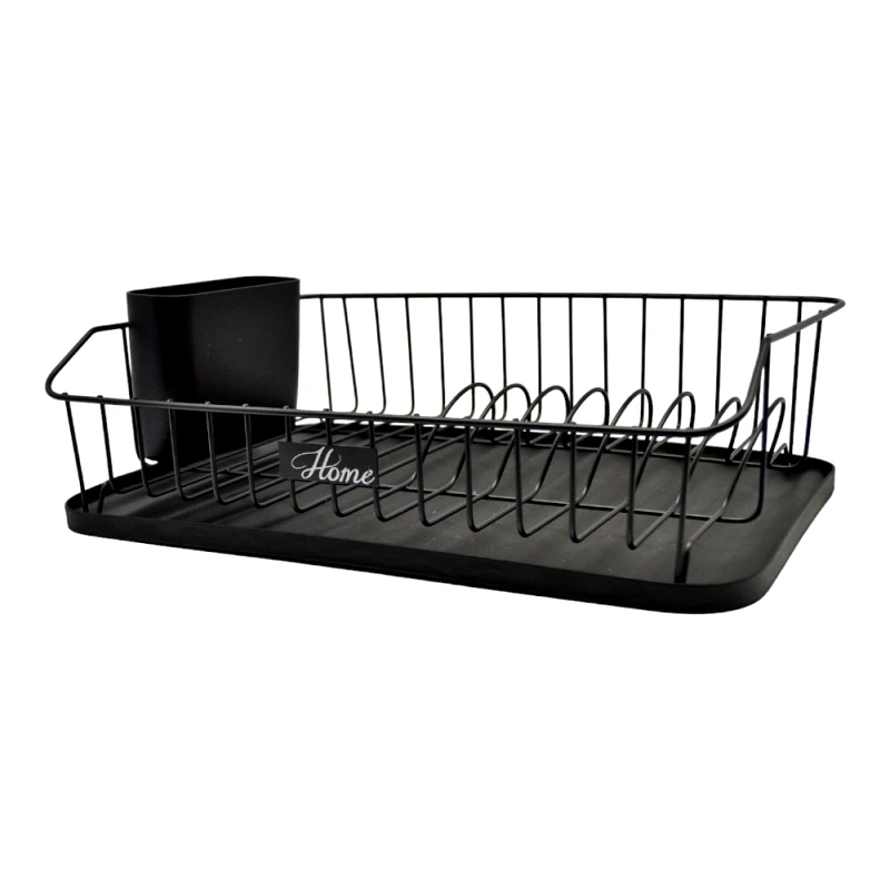 Ankor Πιατοθήκη Μεταλλική Μαύρη Με Δίσκο Home 43x29x12,5cm